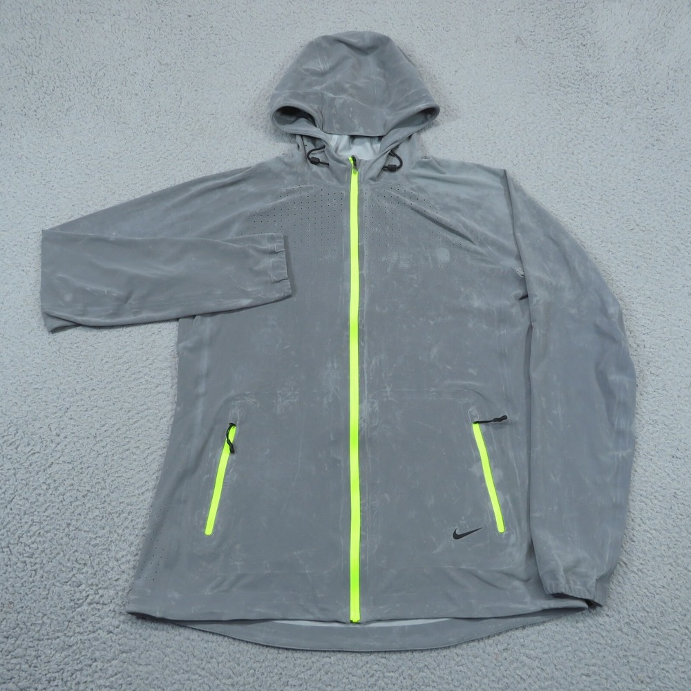 Nike Jacket Womens Medium Reflective Flash Running Full Zip Hoodie 574832-070
